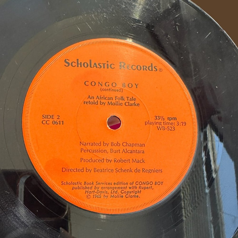'73 Congo Boy An African Folk Tale By Mollie Clarke - BOOK & 33 1/3 RPM RECORD - Picture 8 of 8